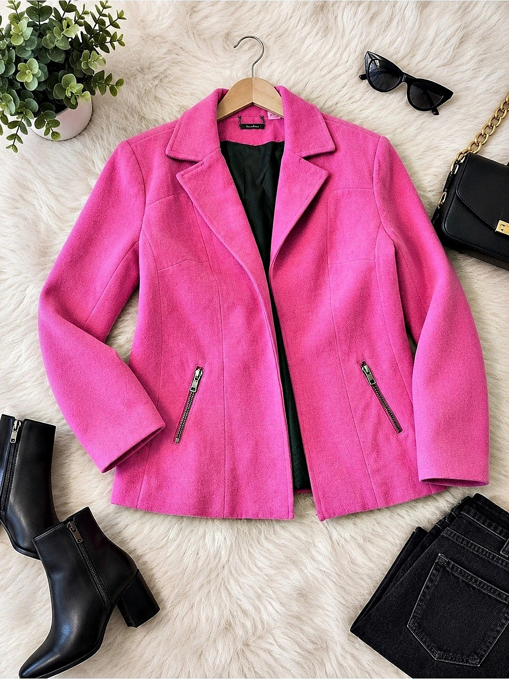 TanJay Pink Blazer Size 16P Like New
